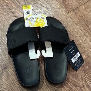 Body Glove Cushioned Sport Slides in Onyx Black